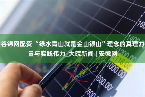 谷锦网配资 “绿水青山就是金山银山”理念的真理力量与实践伟力_大皖新闻 | 安徽网